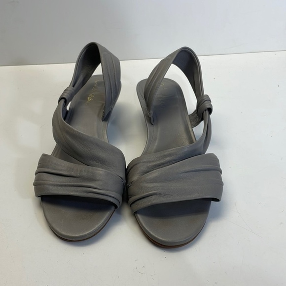 Cole Haan light, gray, leather sandals, Nike air technology